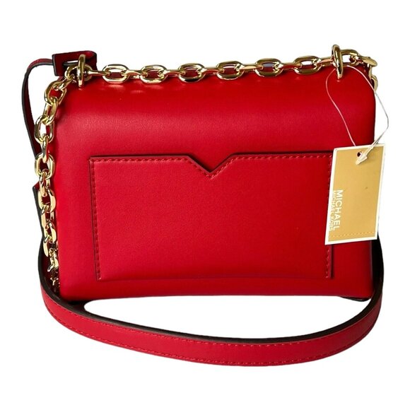 Michael Kors Cece Small Red Faux Leather Convertible Flap Crossbody Bag NWT - Picture 6 of 10